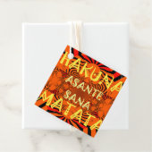 Hakuna Matata Asante Sana: Vibrant African Zebra G Bedankjes Labels (In situ)