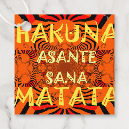 Hakuna Matata Asante Sana: Vibrant African Zebra G Bedankjes Labels