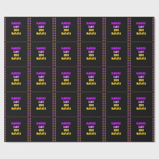 Hakuna Matata Baby en Kinder kunstdruk Cadeaupapier (Vlak)