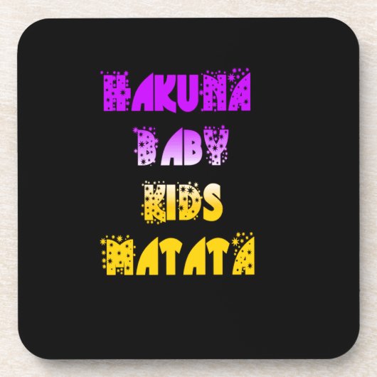 Hakuna Matata Baby en Kinder kunstdruk Drankjes Onderzetter (Voorkant)
