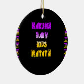 Hakuna Matata Baby en Kinder kunstdruk Ornament (Rechts)