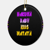 Hakuna Matata Baby en Kinder kunstdruk Ornament (Links)