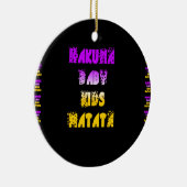 Hakuna Matata Baby en Kinder kunstdruk Ornament (Rechts)