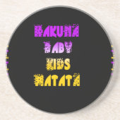 Hakuna Matata Baby en Kinder kunstdruk Zandsteen Onderzetter (Voorkant)