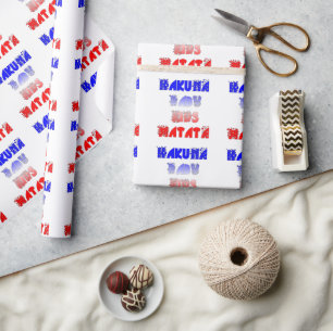 Hakuna Matata Baby & Kids: Frans Kleur Ontwerp Cadeaupapier