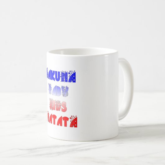 Hakuna Matata Baby & Kids: Frans Kleurontwerp Koffiemok (Voorkant rechts)