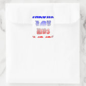 Hakuna Matata Baby & Kids: Frans Kleurontwerp Vierkante Sticker (Tas)