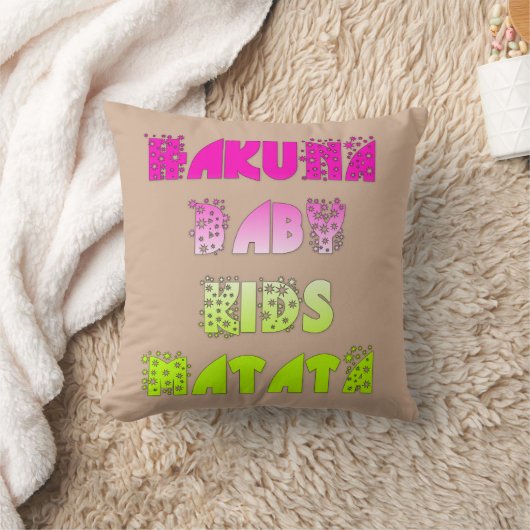 Hakuna Matata Baby Kinder Floral Text Sierkussen (Deken)
