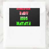 Hakuna Matata Baby Kinder Gifts verbluffende kleur Rechthoekige Sticker (Tas)