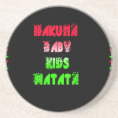 Hakuna Matata Baby Kinder Gifts verbluffende kleur Zandsteen Onderzetter (Voorkant)
