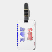 Hakuna Matata Baby & Kinderen: Frans Kleurontwerp Bagagelabel (Voorkant verticaal)