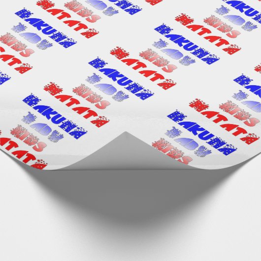 Hakuna Matata Baby & Kinderen: Frans Kleurontwerp Cadeaupapier (Hoek)