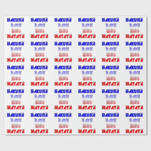 Hakuna Matata Baby & Kinderen: Frans Kleurontwerp Cadeaupapier (Vlak)