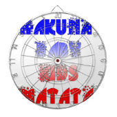 Hakuna Matata Baby & Kinderen: Frans Kleurontwerp Dartbord (Voorkant)