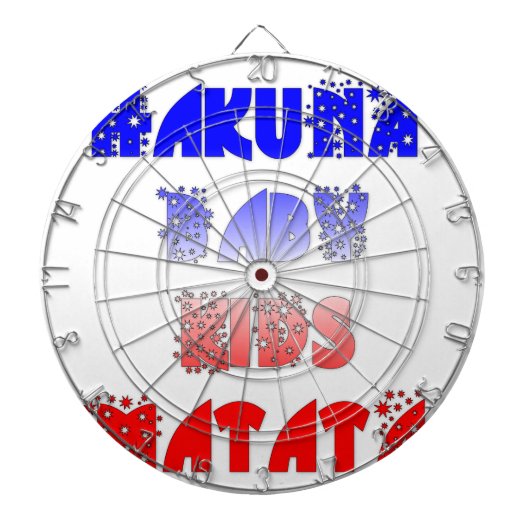 Hakuna Matata Baby & Kinderen: Frans Kleurontwerp Dartbord (Voorkant)