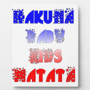Hakuna Matata Baby & Kinderen: Frans Kleurontwerp Fotoplaat