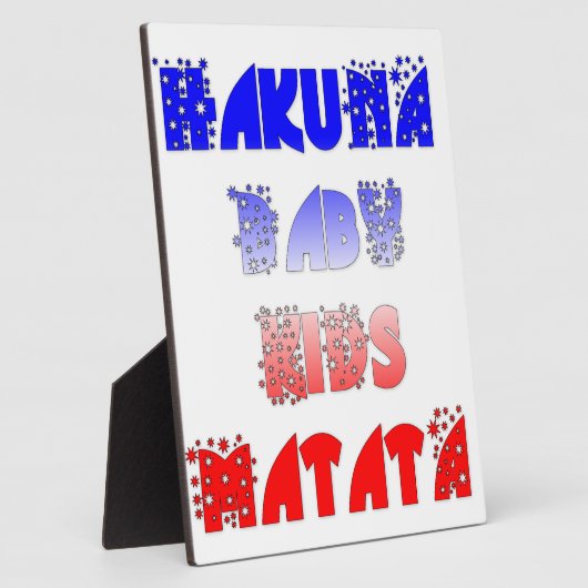 Hakuna Matata Baby & Kinderen: Frans Kleurontwerp Fotoplaat (Zijkant)