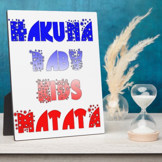 Hakuna Matata Baby & Kinderen: Frans Kleurontwerp Fotoplaat (Zijkant)