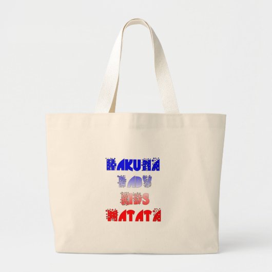 Hakuna Matata Baby & Kinderen: Frans Kleurontwerp Grote Tote Bag (Voorkant)