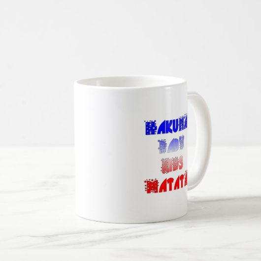 Hakuna Matata Baby & Kinderen: Frans Kleurontwerp Koffiemok (Voorkant rechts)