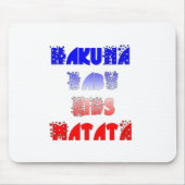 Hakuna Matata Baby & Kinderen: Frans Kleurontwerp Muismat (Voorkant)