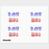 Hakuna Matata Baby & Kinderen: Frans Kleurontwerp Ovale Sticker (Vel)