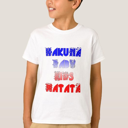 Hakuna Matata Baby & Kinderen: Frans Kleurontwerp T-shirt (Voorkant)