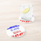 Hakuna Matata Baby & Kinderen: Frans Kleurontwerp Zandsteen Onderzetter (Zijkant)