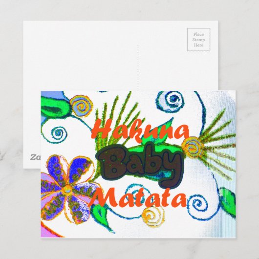 Hakuna Matata Baby.png Briefkaart (Voorkant / Achterkant)