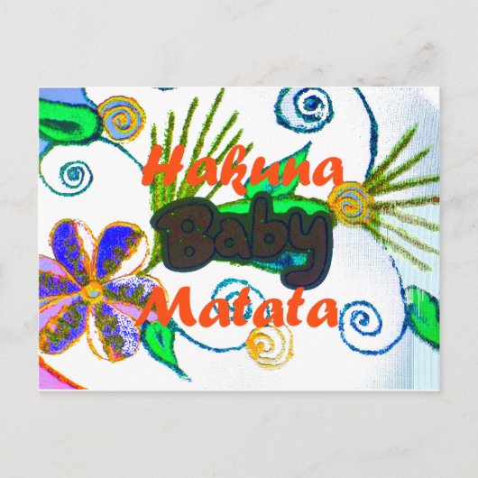 Hakuna Matata Baby.png Briefkaart (Voorkant)