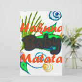 Hakuna Matata Baby.png Briefpapier (Staand voorkant)