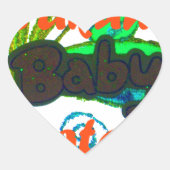Hakuna Matata Baby.png Hart Sticker (Voorkant)