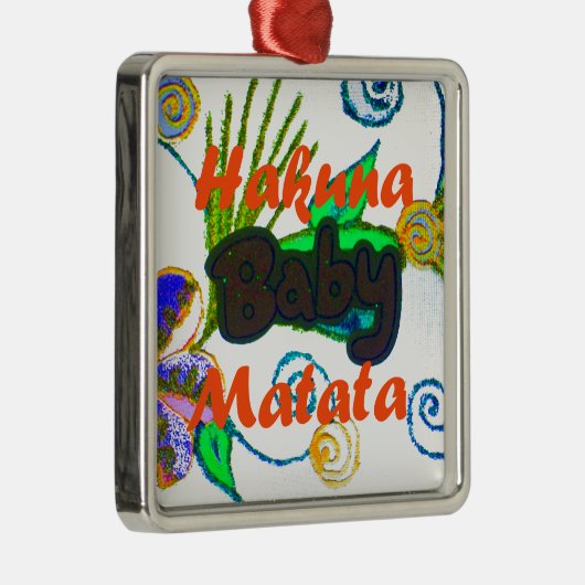 Hakuna Matata Baby.png Metalen Ornament (Rechts)