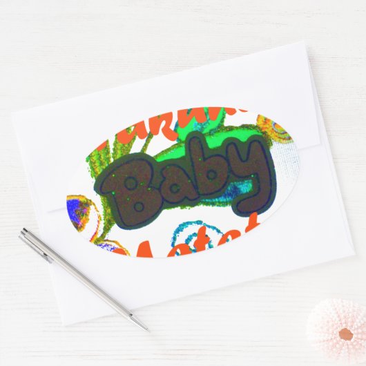 Hakuna Matata Baby.png Ovale Sticker (Envelop)
