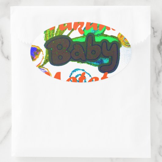 Hakuna Matata Baby.png Ovale Sticker (Tas)