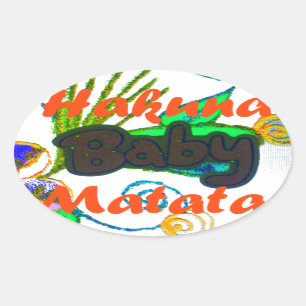 Hakuna Matata Baby.png Ovale Sticker