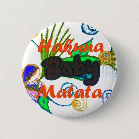Hakuna Matata Baby.png Ronde Button 5,7 Cm (Voorkant)