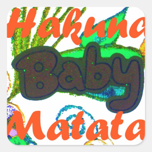 Hakuna Matata Baby.png Vierkante Sticker (Voorkant)