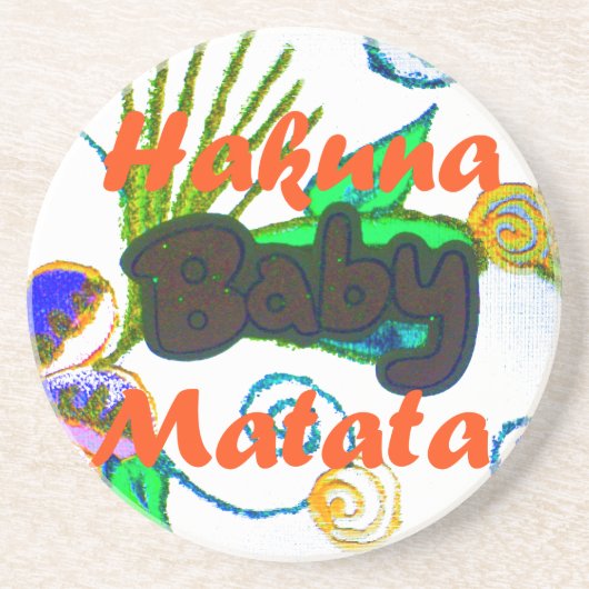 Hakuna Matata Baby.png Zandsteen Onderzetter (Voorkant)