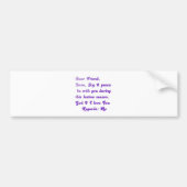 Hakuna Matata Beste vriendjesliefde vreugde vrede  Bumpersticker (Voorkant)