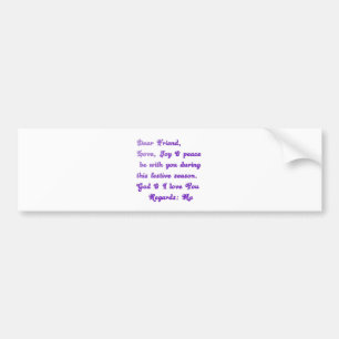 Hakuna Matata Beste vriendjesliefde vreugde vrede Bumpersticker
