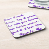 Hakuna Matata Beste vriendjesliefde vreugde vrede Drankjes Onderzetter (Linkerzijde)