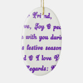 Hakuna Matata Beste vriendjesliefde vreugde vrede Keramisch Ornament (Rechts)