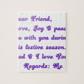 Hakuna Matata Beste vriendjesliefde vreugde vrede  Legpuzzel (Verticaal)