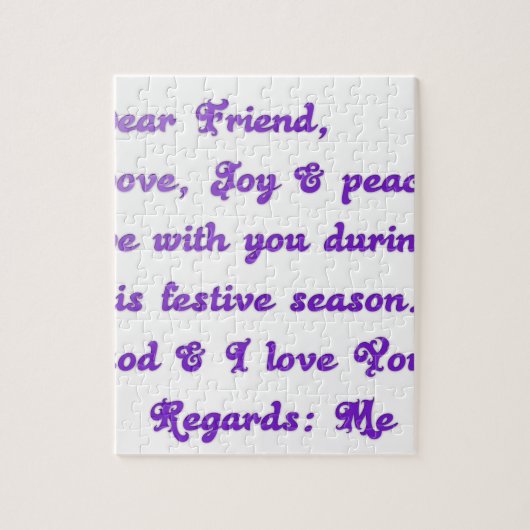 Hakuna Matata Beste vriendjesliefde vreugde vrede  Legpuzzel (Verticaal)