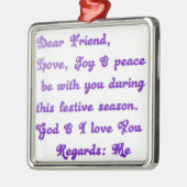 Hakuna Matata Beste vriendjesliefde vreugde vrede Metalen Ornament (Links)