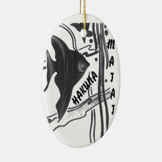 Hakuna Matata Big Little Fish.png Keramisch Ornament (Rechts)