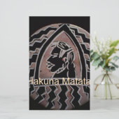 Hakuna Matata Bongo Flavour. Briefpapier (Staand voorkant)