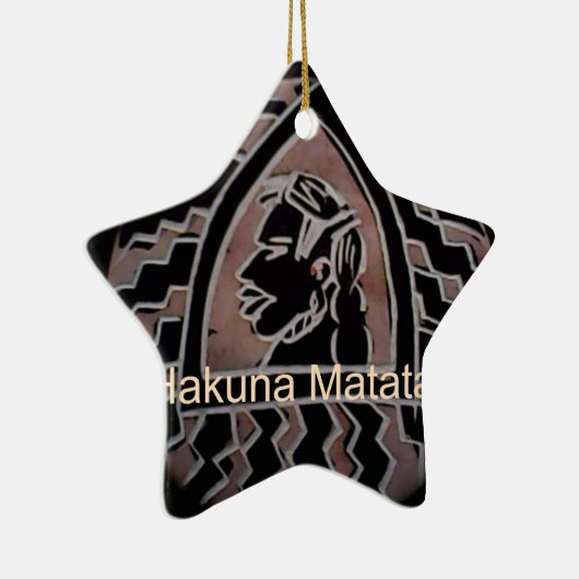 Hakuna Matata Bongo Flavour. Keramisch Ornament (Rechts)