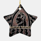 Hakuna Matata Bongo Flavour. Keramisch Ornament (Voorkant)